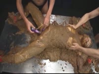 [ Shit Fetish Porn Video ] Bitch covered in poop gets gangbanged